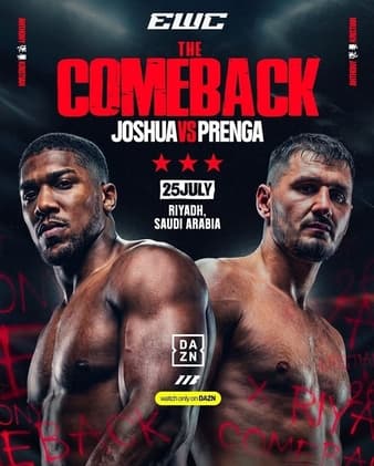 Fight poster for Joshua vs. Prenga: The Comeback