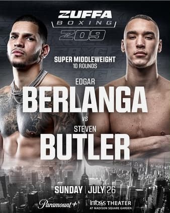 Fight poster for Zuffa Boxing 9: Berlanga vs. Butler