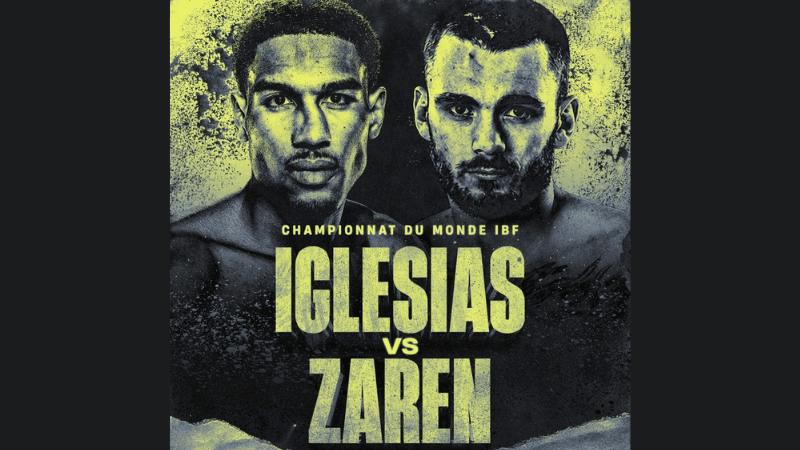 Oliver Zaren challenges Osleys Iglesias on October 8