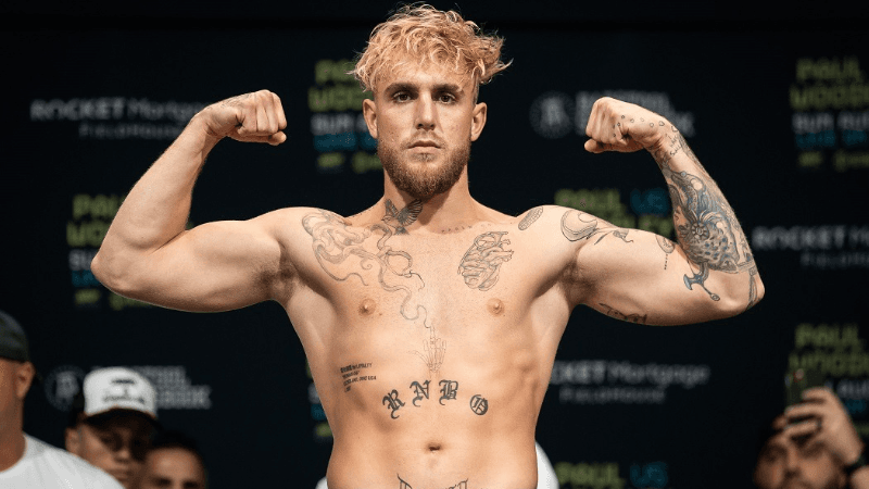 Jake Paul at a weigh-in