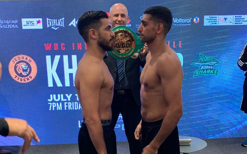 Amir Khan vs Billy Dib Weigh in