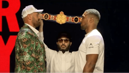Fury and Joshua face-to-face