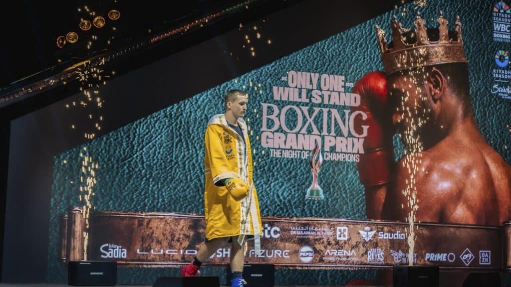 dylan biggs at the wbc boxing grand prix middleweight finals