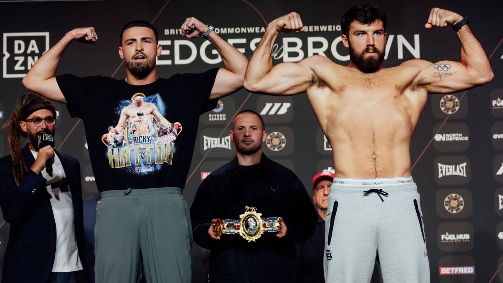 John Hedges and Pat Brown weigh-in for fight night