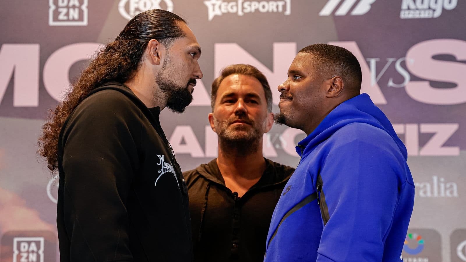 teremoana and savage both face off before Wednesday's fight night in Australia