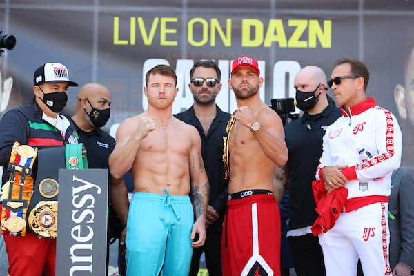 Billy Joe Saunders vs Canelo Weigh in