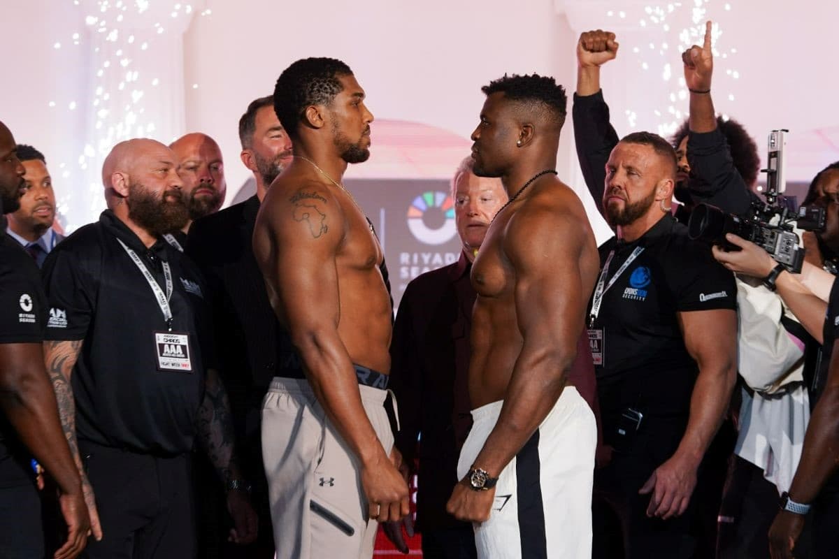 Anthony Joshua vs Francis Ngannou Weighin