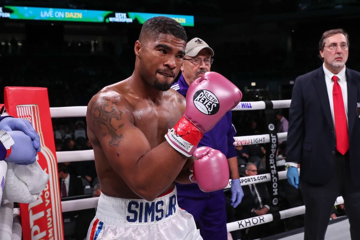 Anthony Sims Jr Pink Gloves