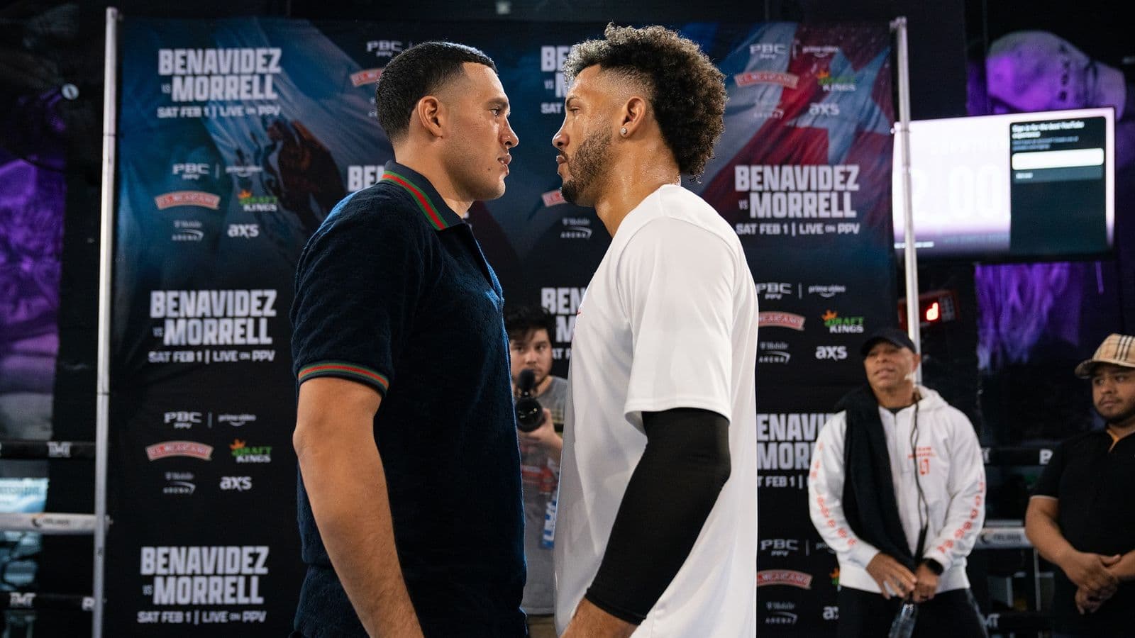 David Benavidez vs David Morrell Jr During Face Off