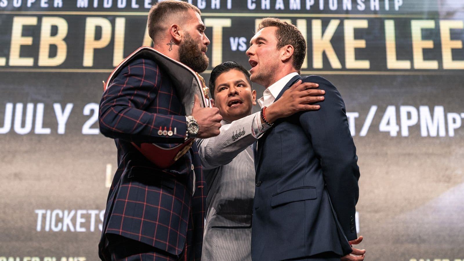 Caleb Plant vs Mike Lee Face Off