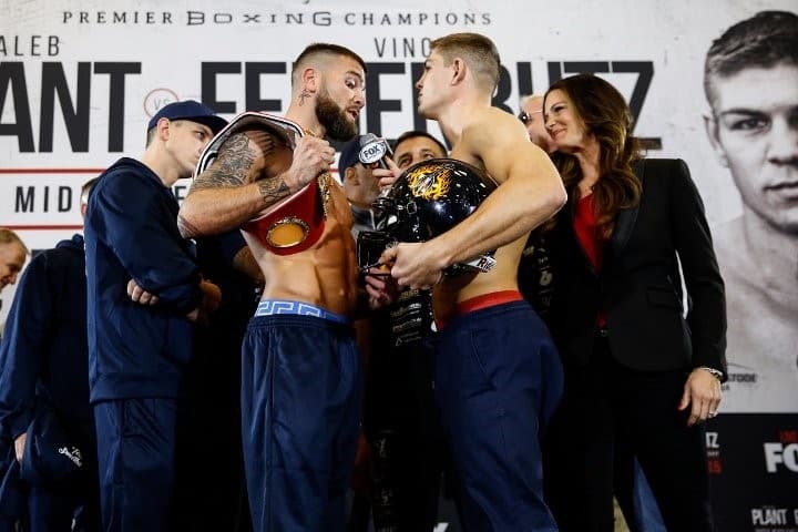 Caleb Plant vs Vincent Feigenbutz Weigh in