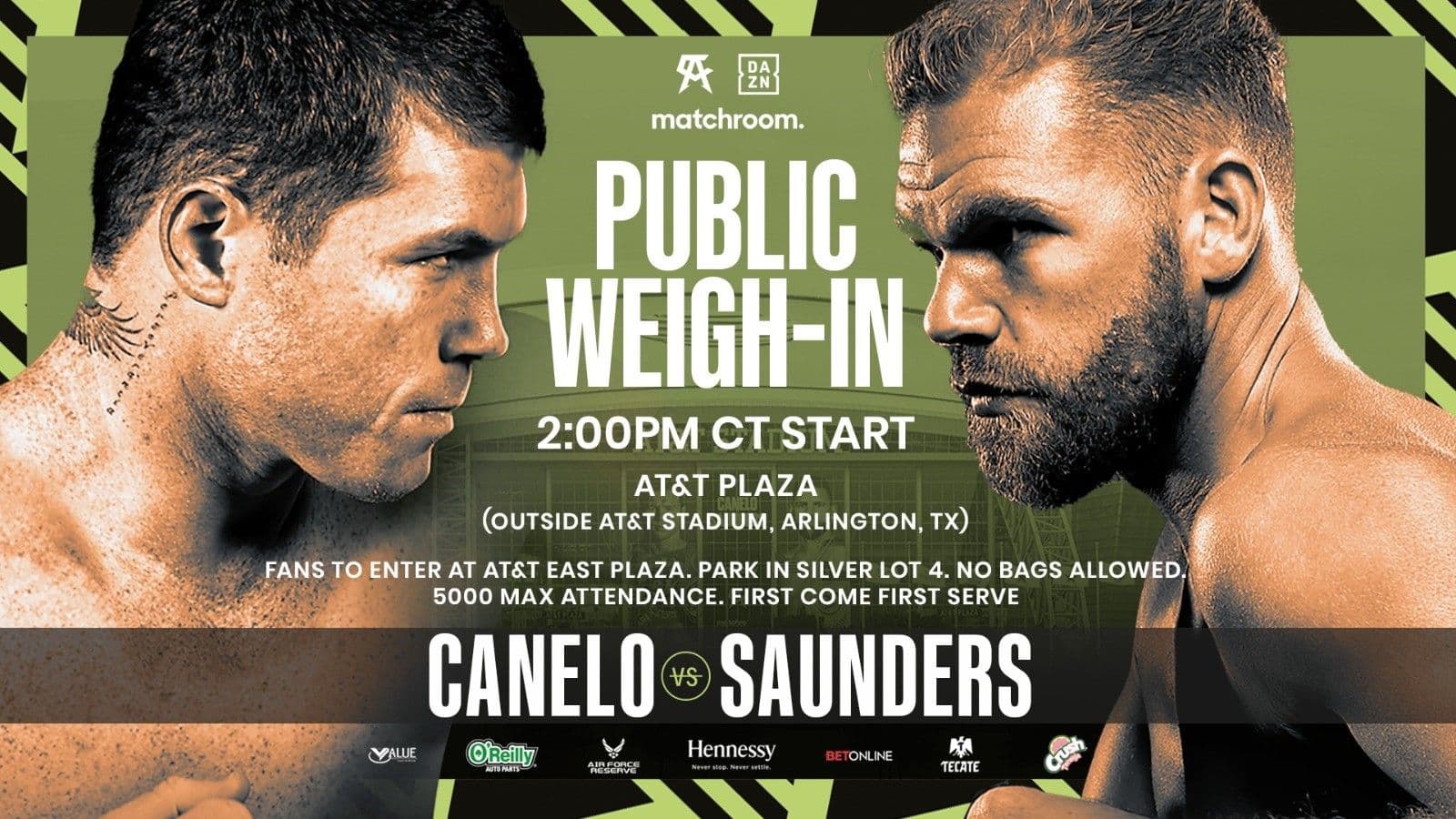 Billy Joe Saunders vs Canelo Weigh in Poster