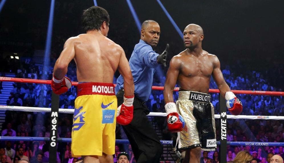 Floyd Mayweather vs Manny Pacquiao Stare