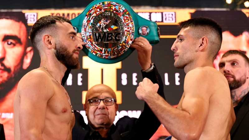 Nathaniel Collins vs Cristobal Lorente 2 Weighin