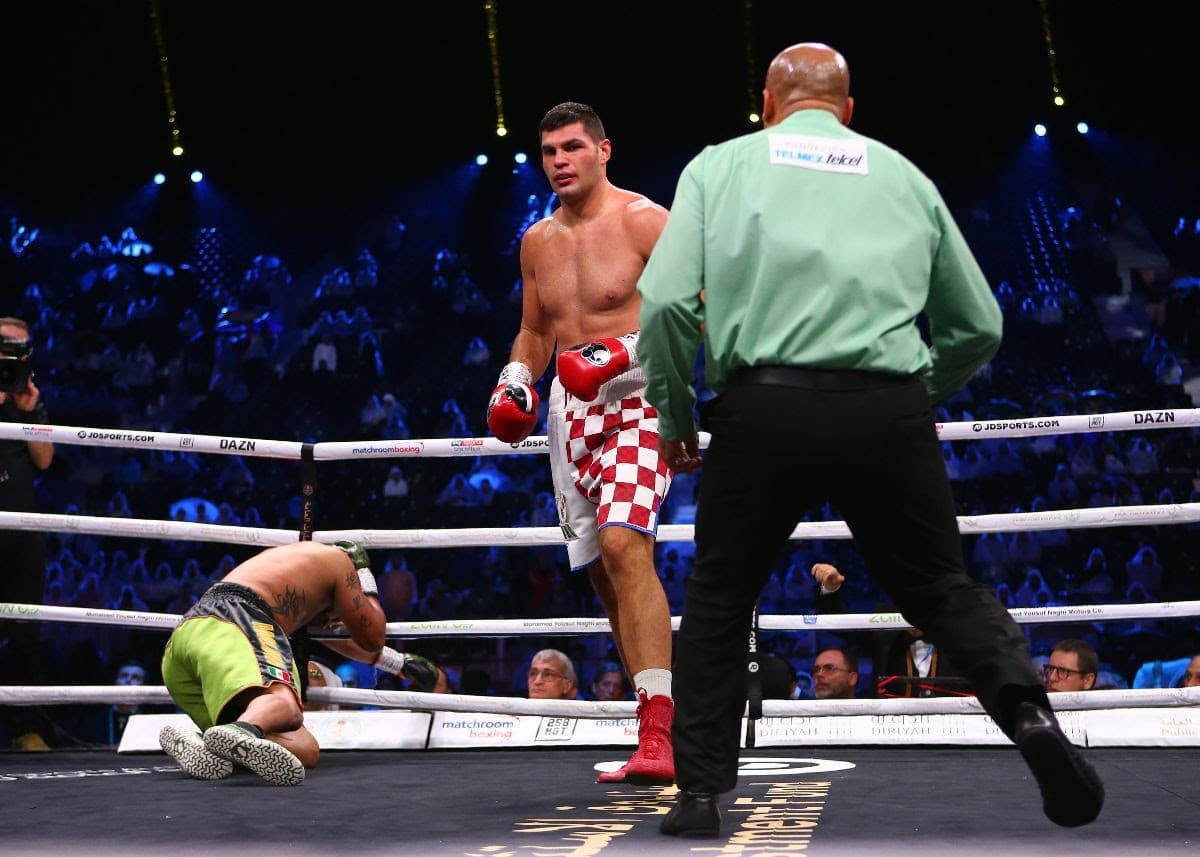 Filip Hrgovic Knockdown