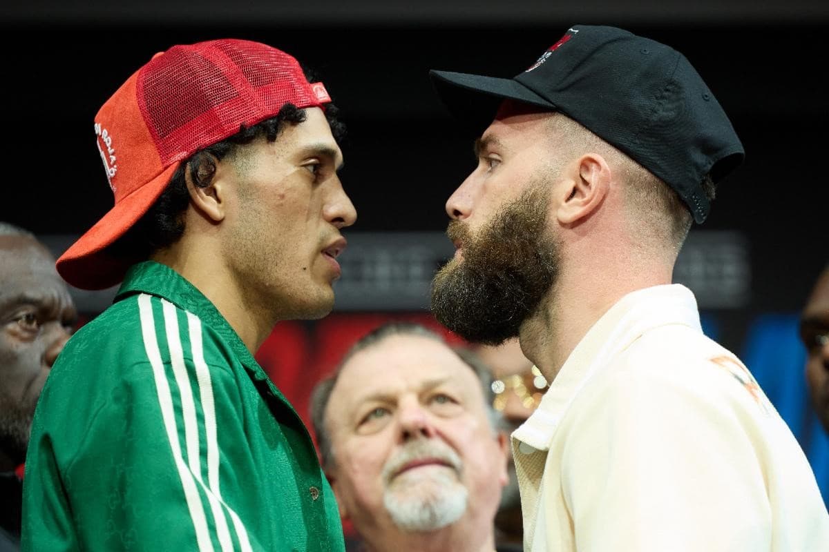 David Benavidez vs Caleb Plant Faceoff