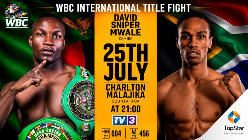 David “Sniper” Mwale to defend WBC International bantamweight title to Charlton Malajika on July 25