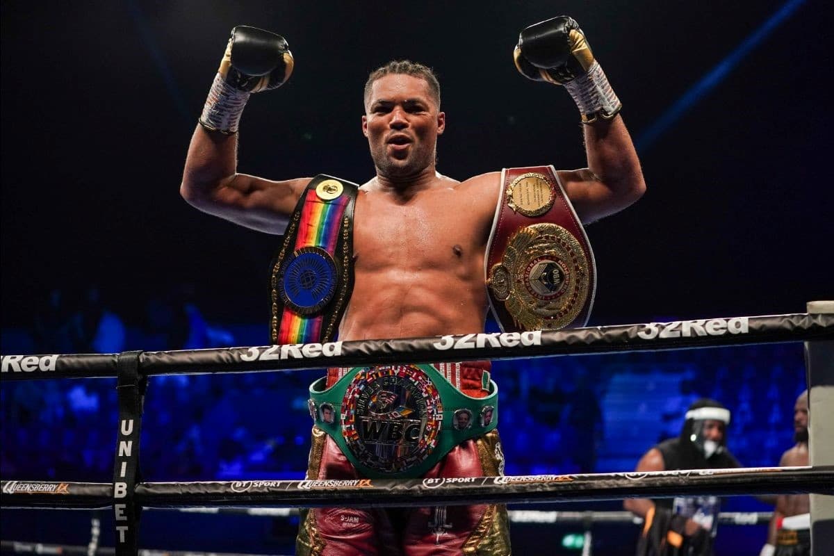 Joe Joyce Commonwealth WBO WBC Belts