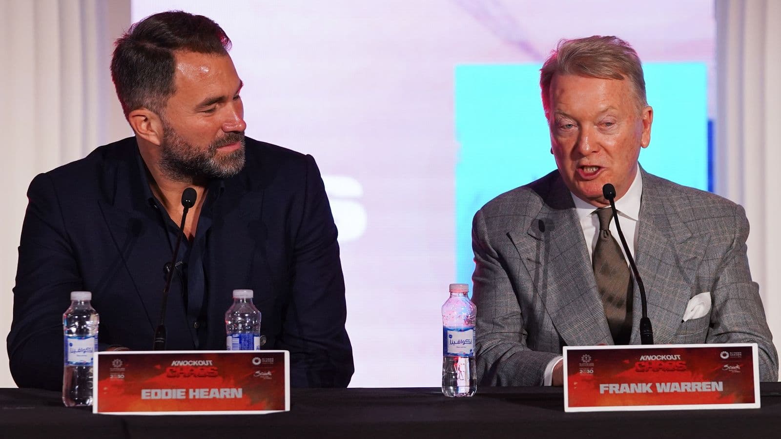 Eddie Hearn and Frank Warren Saudi Presser