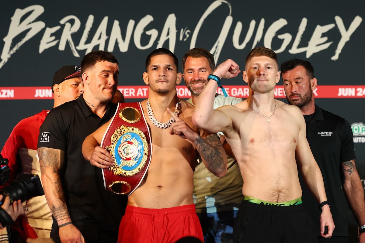 Edgar Berlanga vs Jason Quigley Weigh in