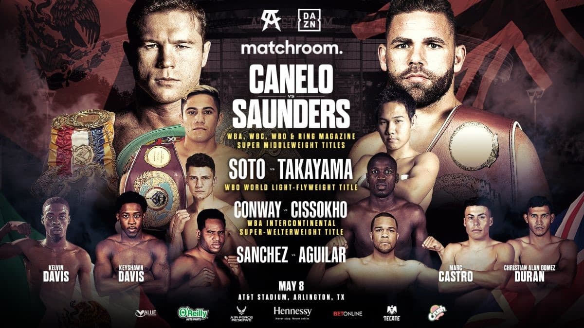 Canelo Alvarez vs Billy Joe Saunders Full Fight Poster