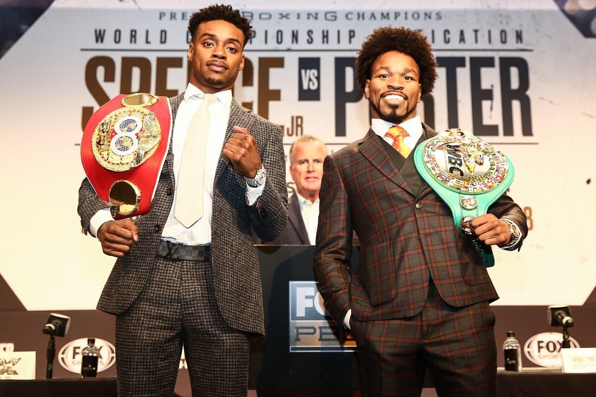 Errol Spence Jr vs Shawn Porter Final Faceoff Belts