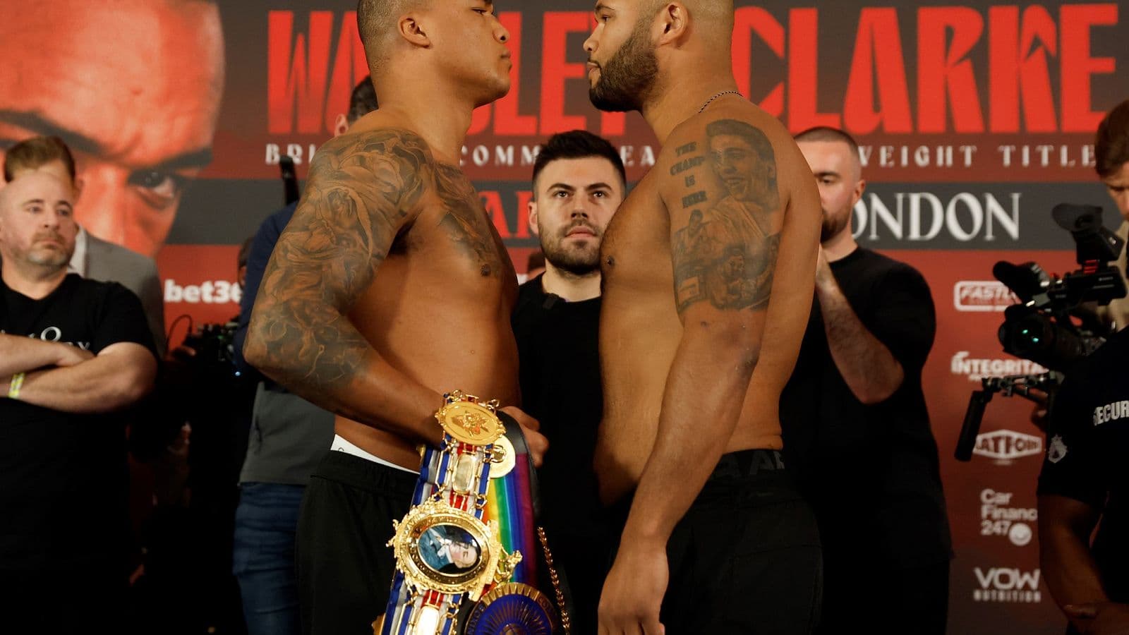 Fabio Wardley and Frazer Clarke Weighin