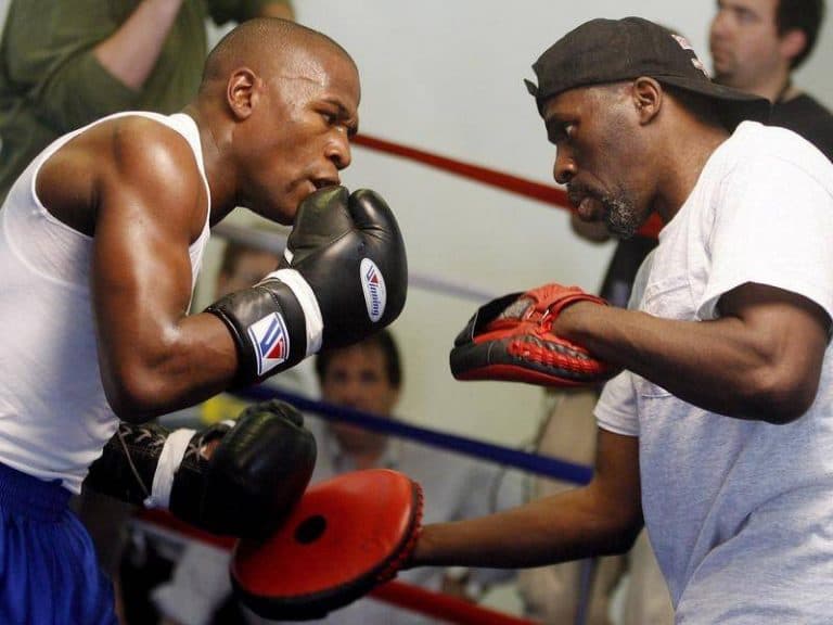 Roger and Floyd Mayweather Jr Pads