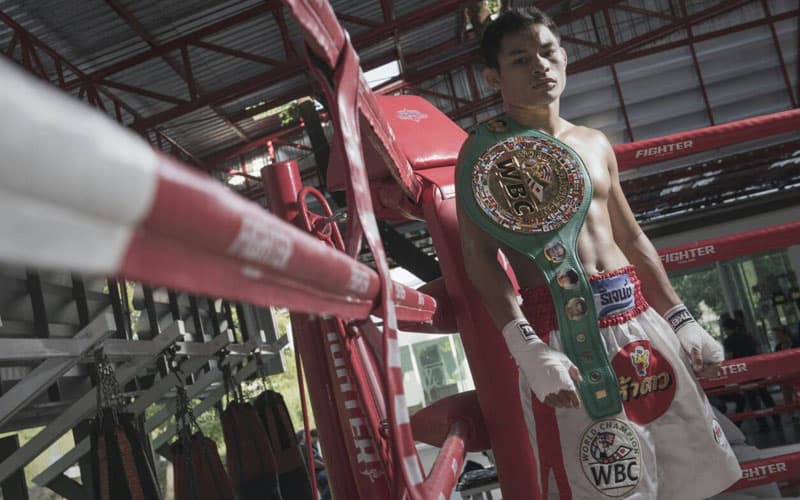 Wanheng Menayothin WBC Belt Corner of Ring