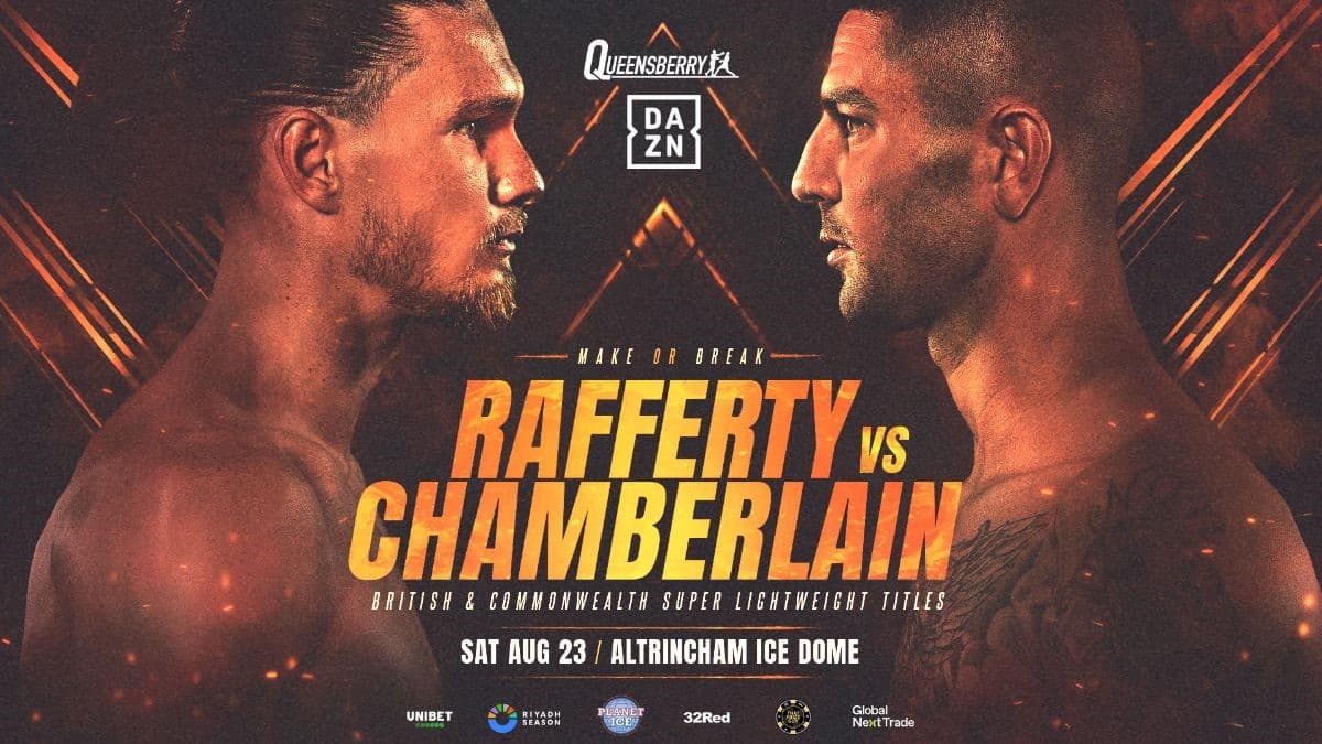Jack Rafferty vs Mark Chamberlain Fight Poster