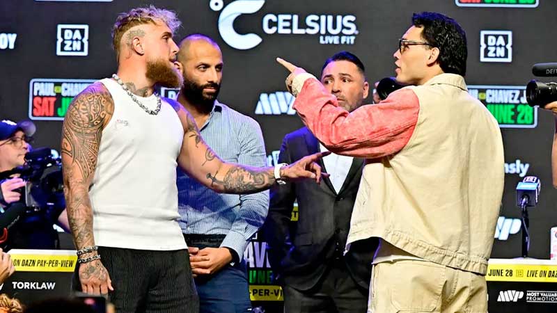 Jake Paul vs Julio Cesar Chavez First Faceoff