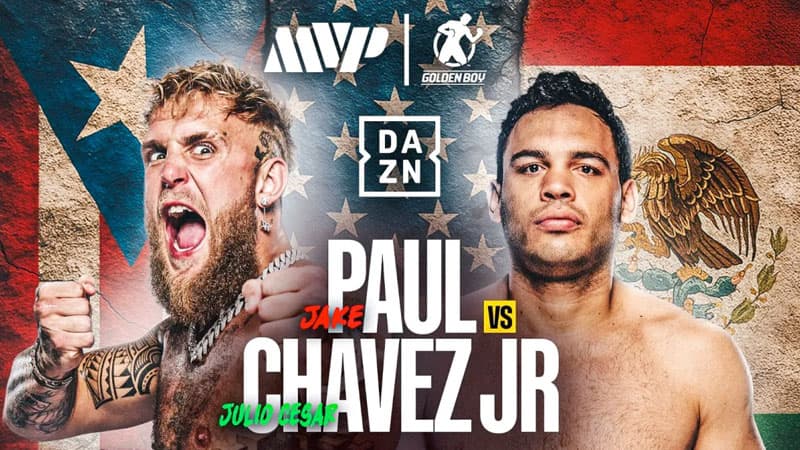 Jake Paul vs Julio Cesar Chavez Fight Poster