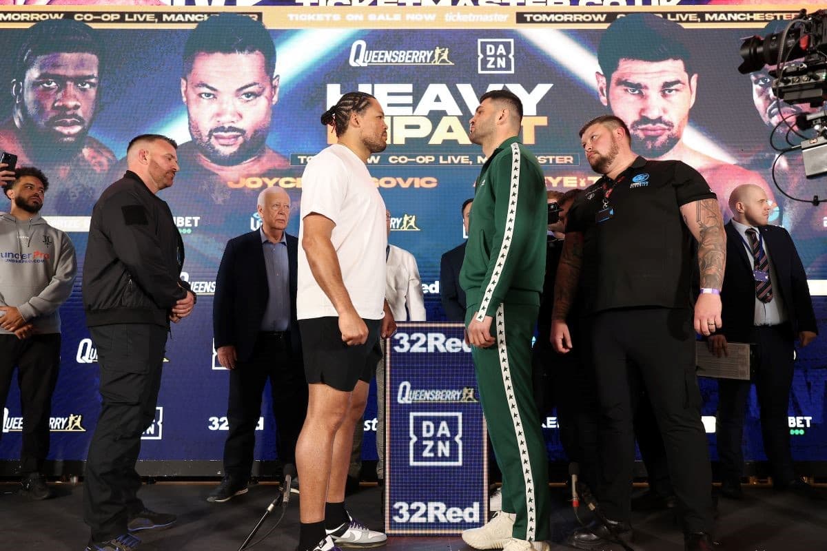 Joe Joyce vs Filip Hrgovic Weighin
