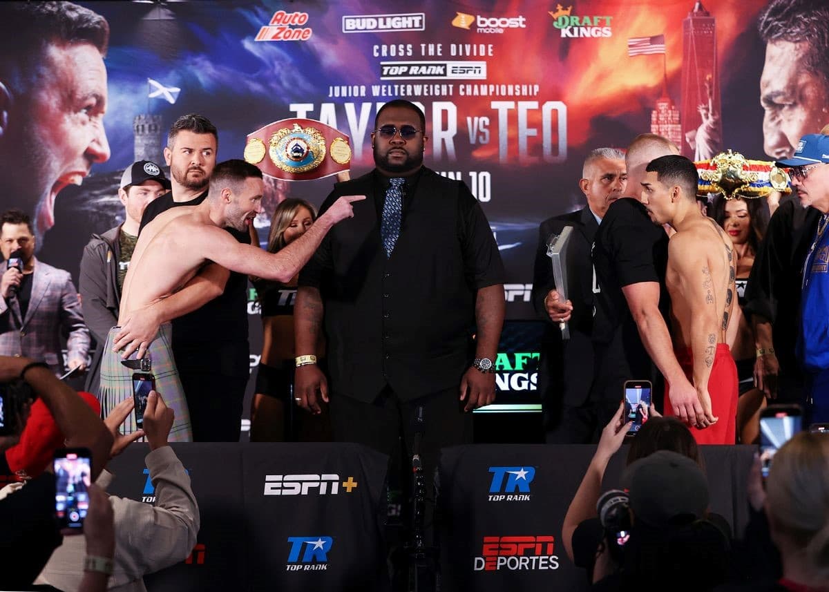 Josh Taylor vs Teofimo Lopez Weigh in