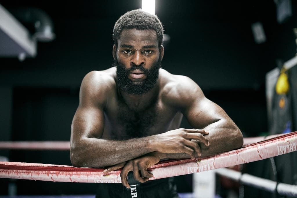 Joshua Buatsi Leaning on Ropes