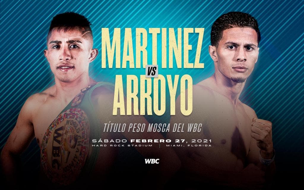 Julio Cesar Martinez vs Mcwilliams Arroyo Fight Poster Blue