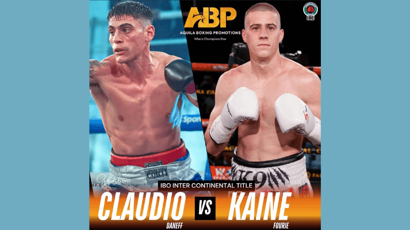 Kaine Fourie and Claudio Daneff set to clash for vacant IBO Inter-Continental lightweight title