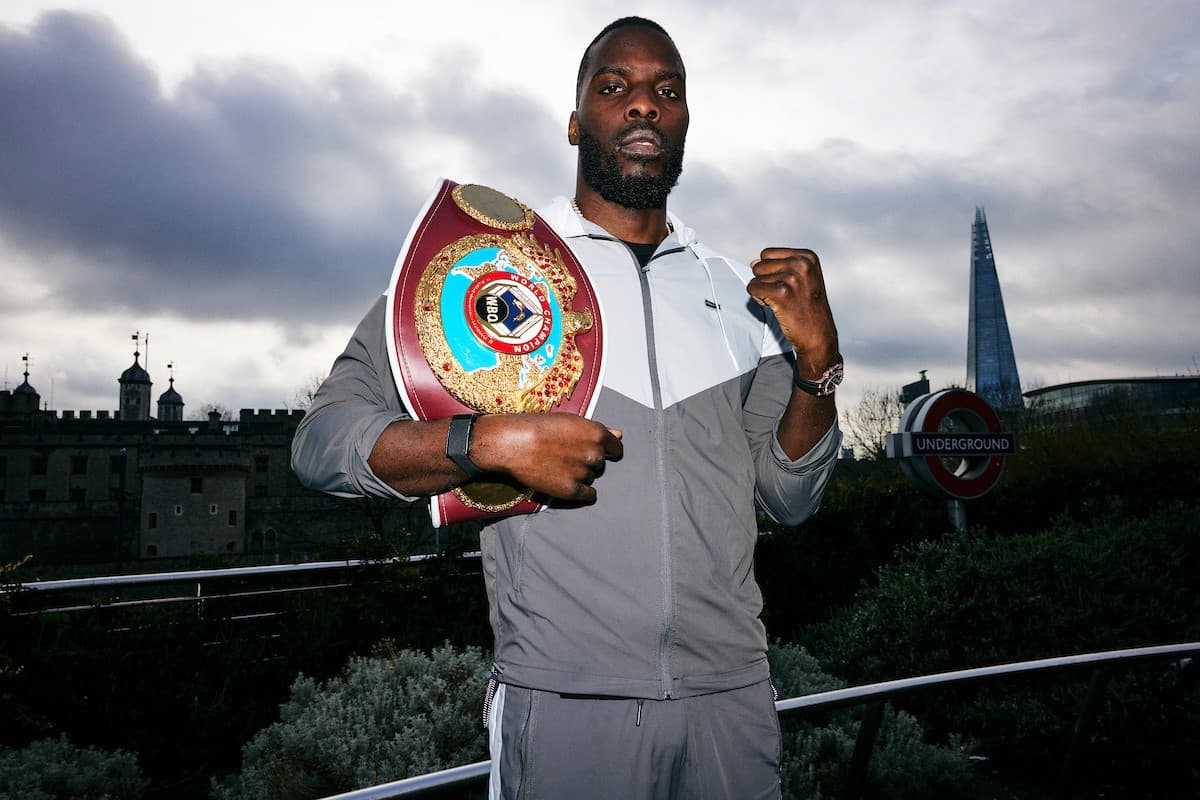 Lawrence Okolie WBO Belt Shard Background
