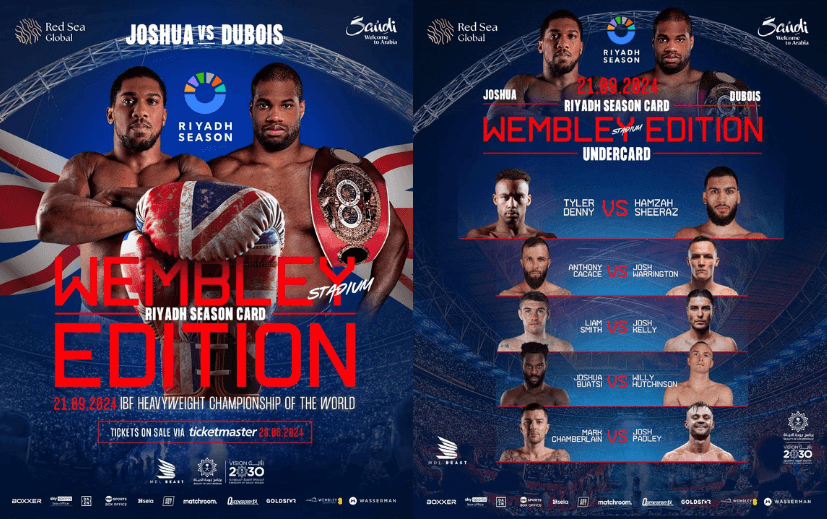 Anthony Joshua vs Daniel Dubois Fight Poster X2