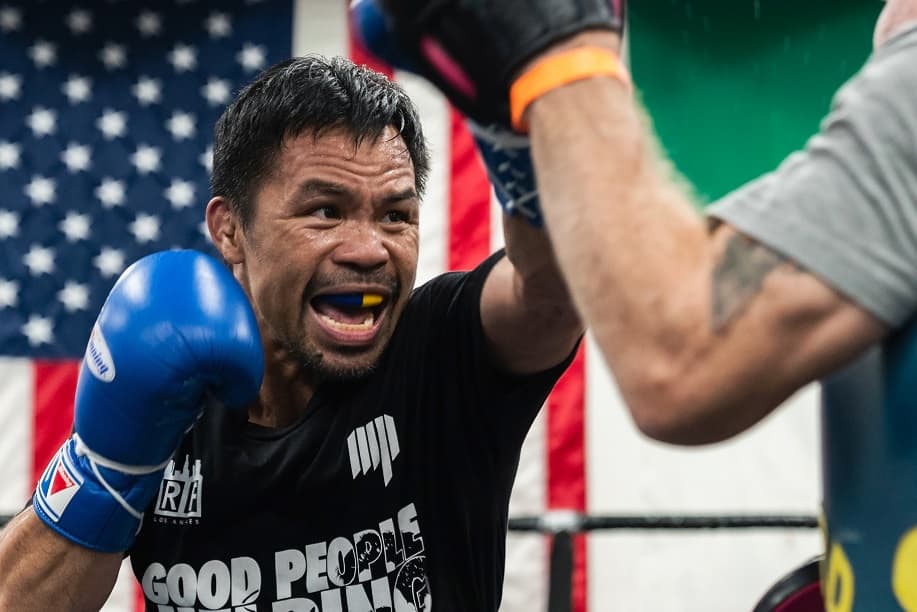 Manny Pacquiao on Pads