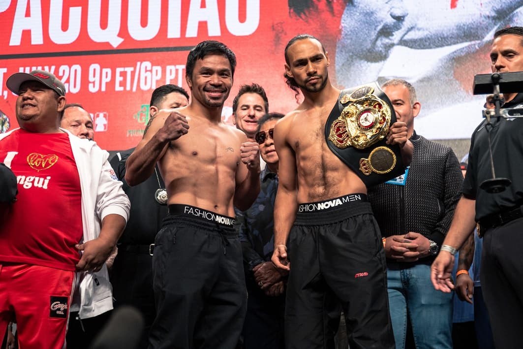 Manny Pacquiao vs Thurman Weigh in