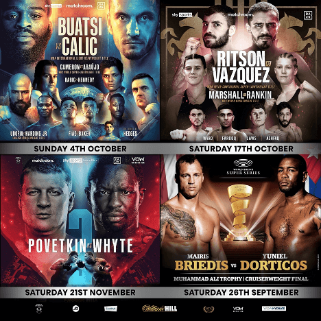 Matchroom Autumn Schedule
