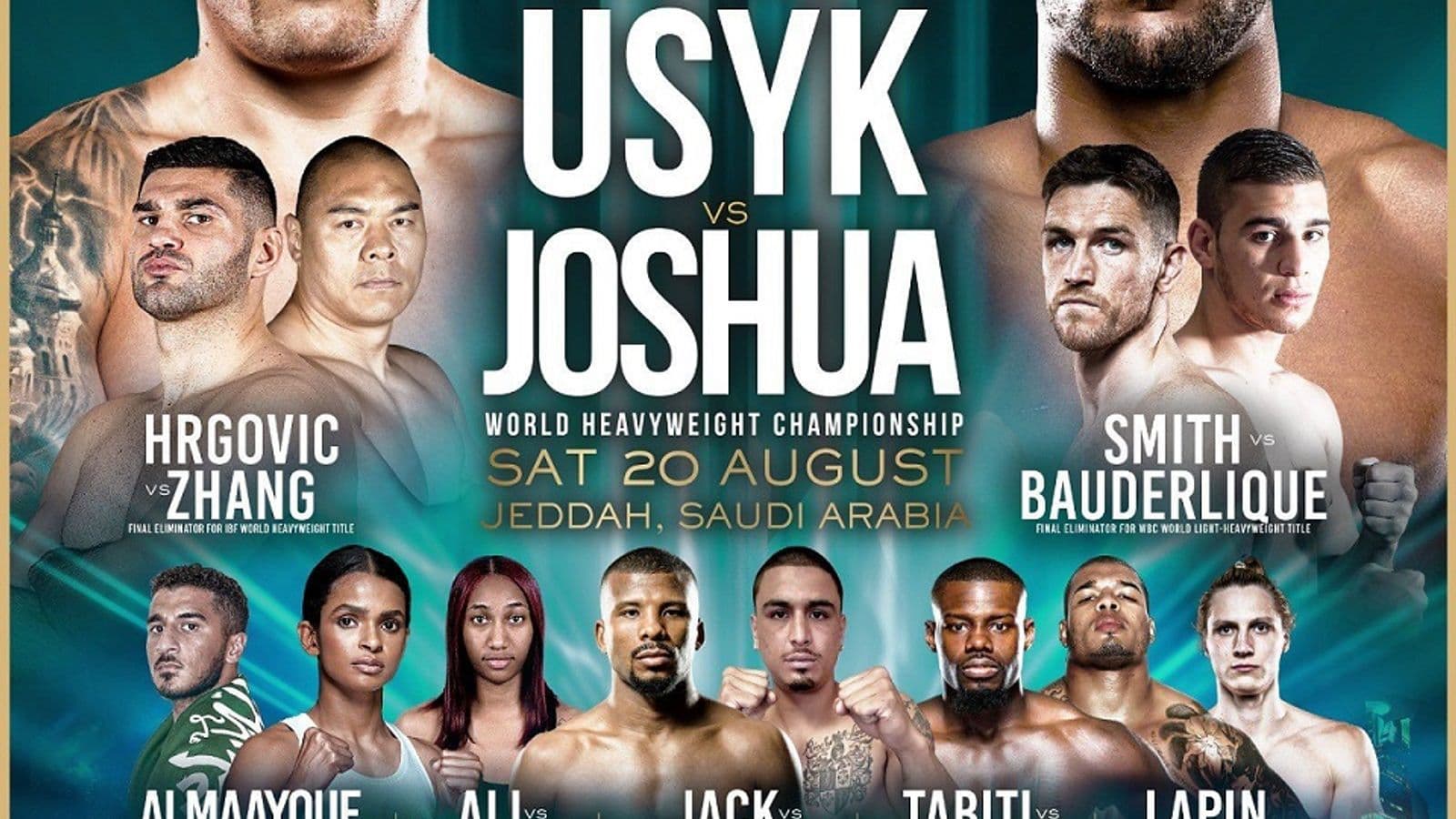 Oleksandr Usyk vs Anthony Joshua Undercard Poster