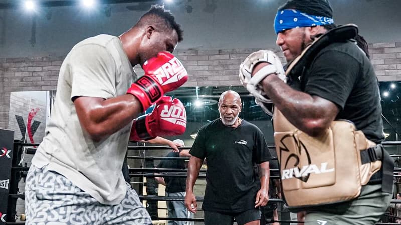 Francis Ngannou and Mike Tyson