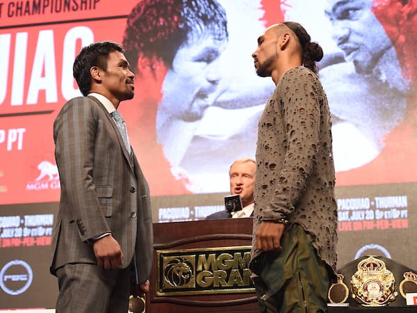 Manny Pacquiao vs Keith Thurman Face Off