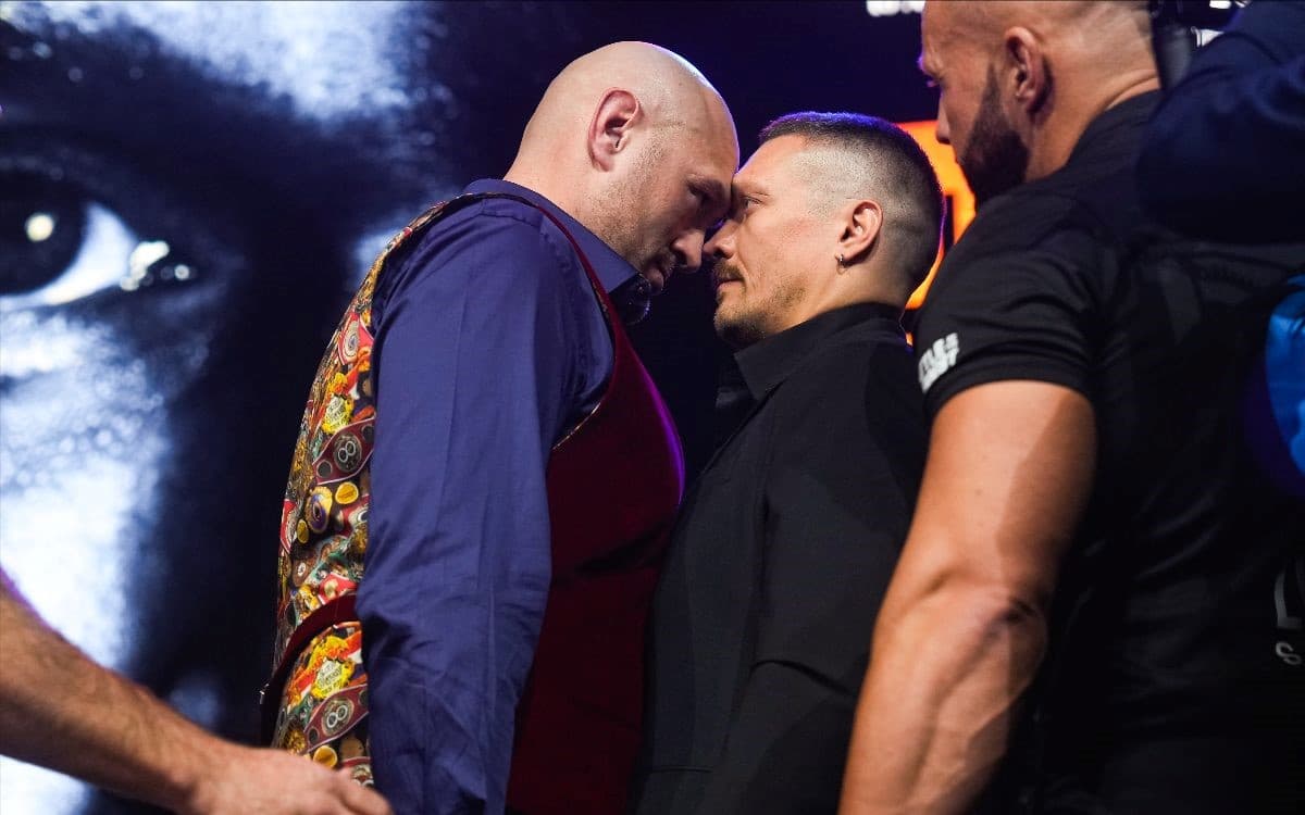 Tyson Fury vs Oleksandr Usyk First Faceoff