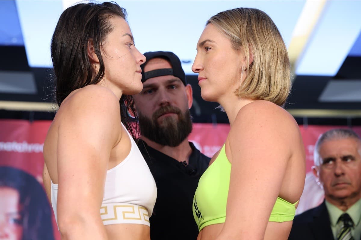 Sandy Ryan vs Mikaela Mayer Weighin