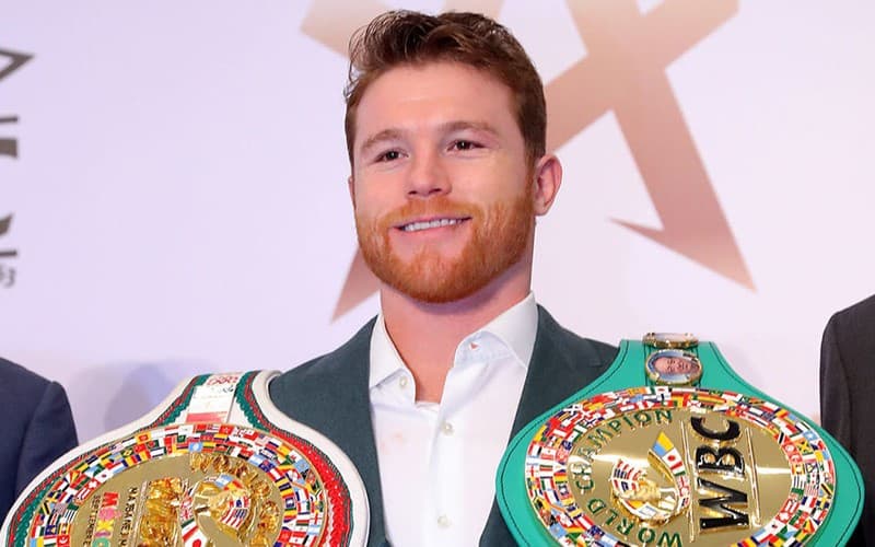Canelo WBC Belt in Suit