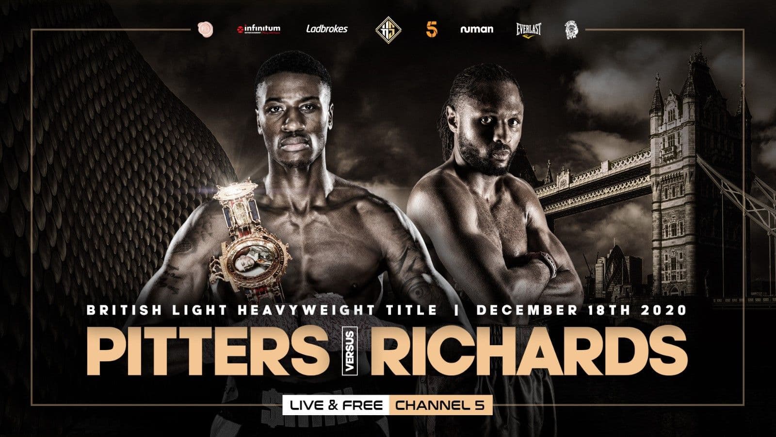 Shakan Pitters vs Craig Richards December 18 Poster