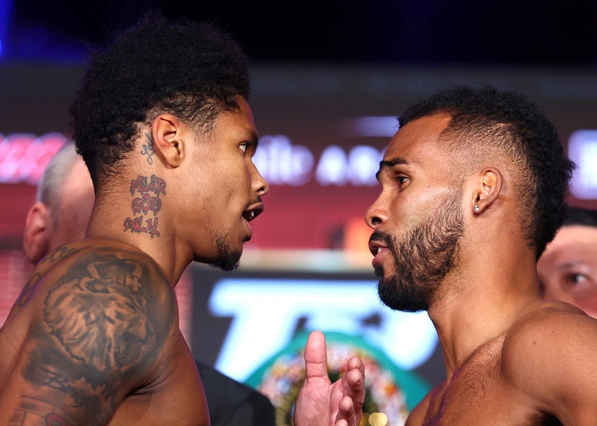 Shakur Stevenson vs Edwin De Los Santos Weighin
